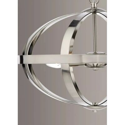 Dar Lighting Dar Symbol 3 Light Ceiling Pendant - Satin Chrome - Pendant Light Dar Lighting Dar Symbol 3 Light Ceiling Pendant - Satin Chrome - Pendant Light
