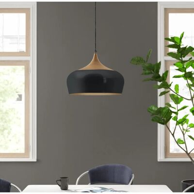 Dar Lighting Gaucho Large Black Pendant - Ceiling Light Dar Lighting Gaucho Large Black Pendant - Ceiling Light