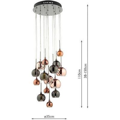 Dar Lighting Aurelia 15 Light Pendant - Ceiling Light Dar Lighting Aurelia 15 Light Pendant - Ceiling Light