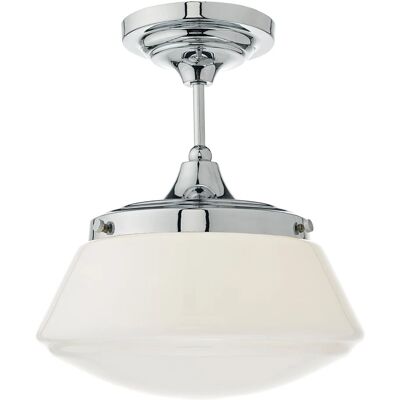 Dar Caden Single Bathroom Light - IP44, Chrome, Opal Glass Dar Caden Single Bathroom Light - IP44, Chrome, Opal Glass