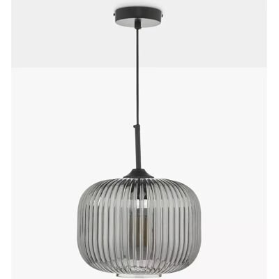 Dar Lighting Demarius Smoked Glass Pendant - Pendant Light Dar Lighting Demarius Smoked Glass Pendant - Pendant Light