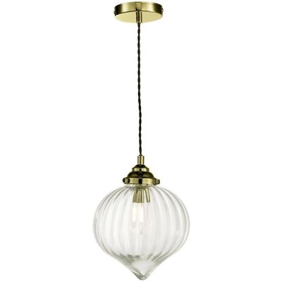 Dar Lighting Dar Mya Antique Brass Pendant - 1 Light Dar Lighting Dar Mya Antique Brass Pendant - 1 Light