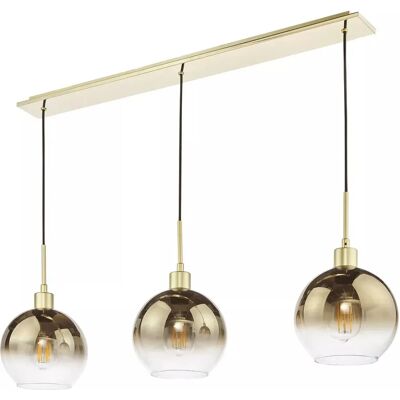 Dar Lighting Lycia 3 Light Ombre Glass Bar Ceiling Pendant - Ceiling Pendant Light Dar Lighting Lycia 3 Light Ombre Glass Bar Ceiling Pendant - Ceiling Pendant Light