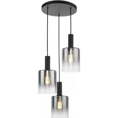 Dar Lighting Savannah 3 Light Cluster Black/Smoked Ceiling Pendant - Ceiling Pendant Light Dar Lighting Savannah 3 Light Cluster Black/Smoked Ceiling Pendant - Ceiling Pendant Light