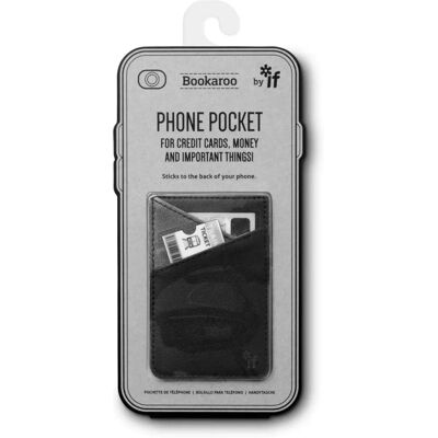if Bookaroo Phone Pocket - Black - Phone Wallet if Bookaroo Phone Pocket - Black - Phone Wallet