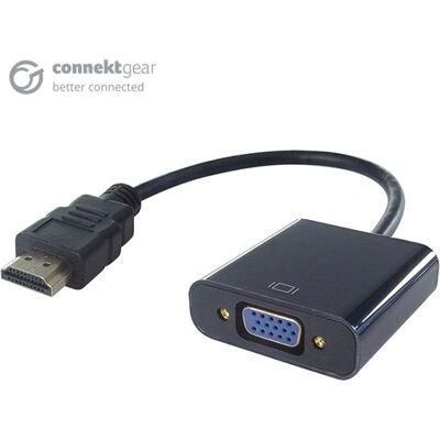 Connektgear 26-0703 HDMI VGA Adapter - Black Connektgear 26-0703 HDMI VGA Adapter - Black