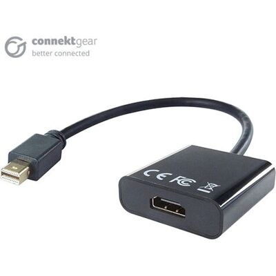 Connekt Gear Mini Display Port To HDMI Adapter - Video Cable, 0.22m, Black Connekt Gear Mini Display Port To HDMI Adapter - Video Cable, 0.22m, Black