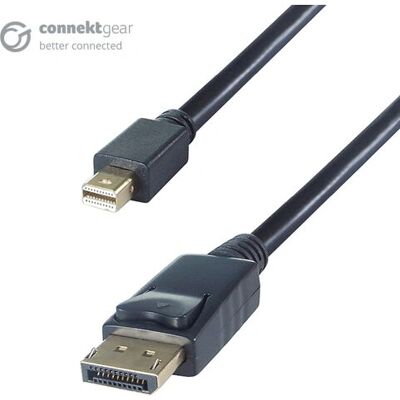 Câble Mini DisplayPort à DisplayPort Connektgear - 2m - Noir - Publicité Câble Mini DisplayPort à DisplayPort Connektgear - 2m - Noir - Publicité
