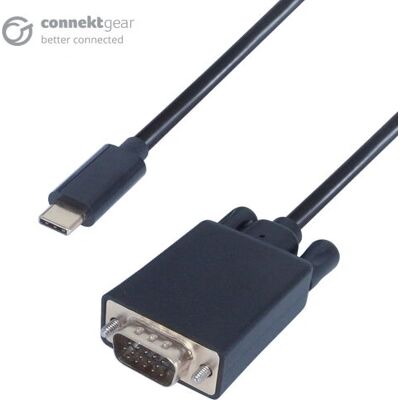 Connektgear Model 26-2992 USB-C to VGA Adapter - Video Cable Connektgear Model 26-2992 USB-C to VGA Adapter - Video Cable