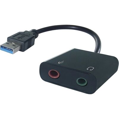 Connektgear Model 26-2918 USB-A 2x3.5mm Stereo Jack Adapter Connektgear Model 26-2918 USB-A 2x3.5mm Stereo Jack Adapter