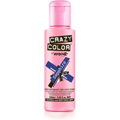 Coloration capillaire Sapphire Blue de Crazy Color - Semi-permanente Coloration capillaire Sapphire Blue de Crazy Color - Semi-permanente