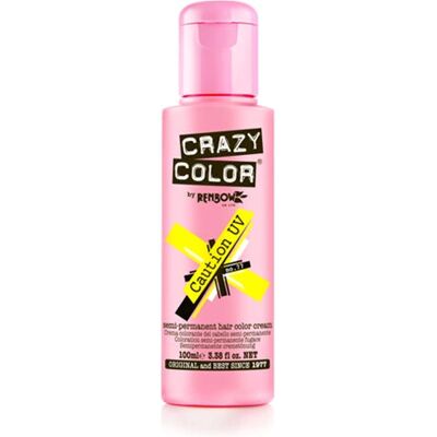 Crazy Color Geel UV Haarverf - Semi-permanent - 100ml Crazy Color Geel UV Haarverf - Semi-permanent - 100ml