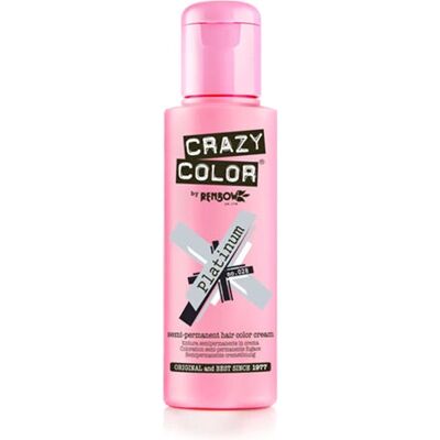 Teinture pour cheveux Platinum Argent de Crazy Color - Semi Permanent Teinture pour cheveux Platinum Argent de Crazy Color - Semi Permanent