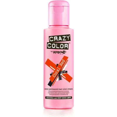 Cor de cabelo coral vermelho Crazy Color - Semi Permanente - 41 Tons Cor de cabelo coral vermelho Crazy Color - Semi Permanente - 41 Tons