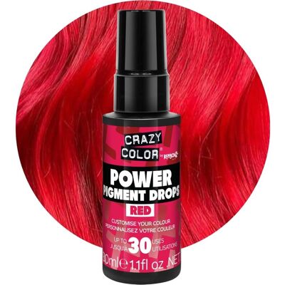 Crazy Color Power Pigment Red 50ml - Hair Color Pigment Crazy Color Power Pigment Red 50ml - Hair Color Pigment