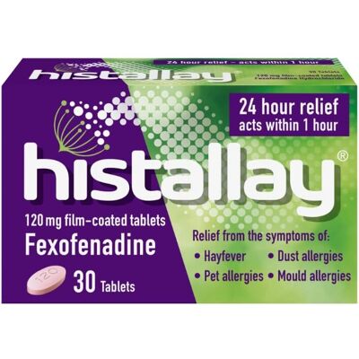 Histallay Fexofenadine 120mg - Hayfever Relief Tablets Histallay Fexofenadine 120mg - Hayfever Relief Tablets