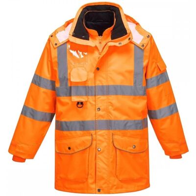 Portwest RT27 Orange 7-in-1 High-Vis Jacket - Traffic Portwest RT27 Orange 7-in-1 High-Vis Jacket - Traffic