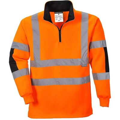 Camisa de rugby de alta visibilidade Portwest B308 Xenon Laranja - Rugby Shirt Camisa de rugby de alta visibilidade Portwest B308 Xenon Laranja - Rugby Shirt