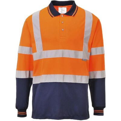 Portwest Pomarańczowo/Navy S279 Dwukolorowy Długi Rękaw Koszula odblaskowa Portwest Pomarańczowo/Navy S279 Dwukolorowy Długi Rękaw Koszula odblaskowa