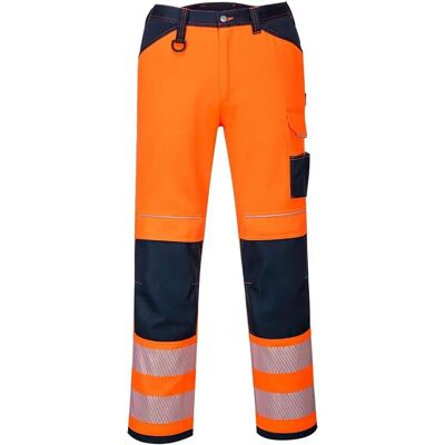 Pantalones de trabajo de alta visibilidad Portwest PW3 - Naranja / Azul marino - EN ISO 20471 Pantalones de trabajo de alta visibilidad Portwest PW3 - Naranja / Azul marino - EN ISO 20471