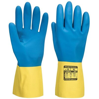 Portwest Double Dipped Latex Gauntlet - Chemical-Resistant Gloves Portwest Double Dipped Latex Gauntlet - Chemical-Resistant Gloves