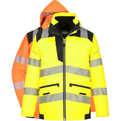 Portwest PW3 Hochsichtbarkeits 5-in-1 Jacke - Wasserfest, Reflektierend, Mehrfachtaschen Portwest PW3 Hochsichtbarkeits 5-in-1 Jacke - Wasserfest, Reflektierend, Mehrfachtaschen