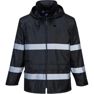 Portwest Iona Waterproof Hi-Vis Jacket - Black Portwest Iona Waterproof Hi-Vis Jacket - Black