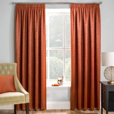 Enhanced Living Matrix - Orange Thermal Noise-Reducing Curtains - 168x229cm Enhanced Living Matrix - Orange Thermal Noise-Reducing Curtains - 168x229cm