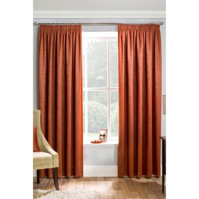 Enhanced Living Matrix - Orange Thermal Noise Reducing Dim Out Curtains - 229cm x 229cm Enhanced Living Matrix - Orange Thermal Noise Reducing Dim Out Curtains - 229cm x 229cm