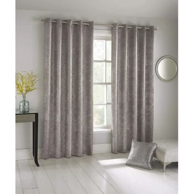 Enhanced Living Halo Metallic Thermal Blockout Eyelet Curtains - Grey Enhanced Living Halo Metallic Thermal Blockout Eyelet Curtains - Grey