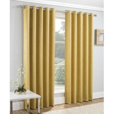 Vogue Thermal Noise Reducing Yellow Curtains - Curtain Vogue Thermal Noise Reducing Yellow Curtains - Curtain