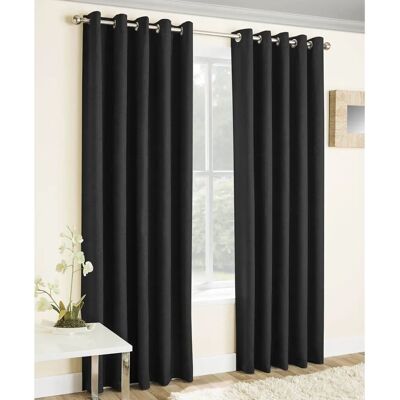 Enhanced Living Black Thermal Noise Reducing Curtains - Curtain Enhanced Living Black Thermal Noise Reducing Curtains - Curtain
