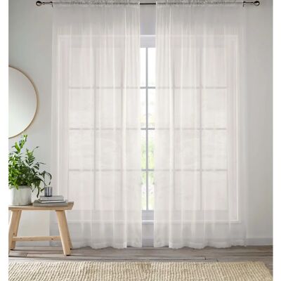 Enhanced Living Panneaux Voile Transparente Crème - Paire de Voiles Enhanced Living Panneaux Voile Transparente Crème - Paire de Voiles