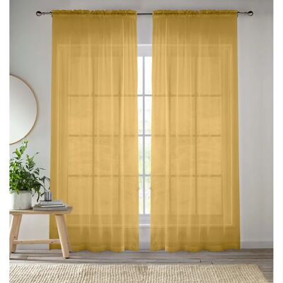 Enhanced Living - Plain Voile - Gold - Curtain Panel Enhanced Living - Plain Voile - Gold - Curtain Panel