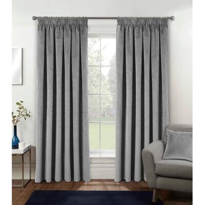 Enhanced Living Velvet Supersoft Blackout Thermal Curtains - 229cm x 229cm Grey Enhanced Living Velvet Supersoft Blackout Thermal Curtains - 229cm x 229cm Grey