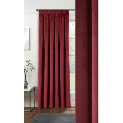 Oxford Velvet Thermal Door Curtain - Red & Cream - 66x84 168x214 Oxford Velvet Thermal Door Curtain - Red & Cream - 66x84 168x214