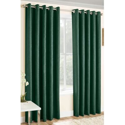 Vogue Green Thermal Dim Out Curtains - Room Darkening Vogue Green Thermal Dim Out Curtains - Room Darkening