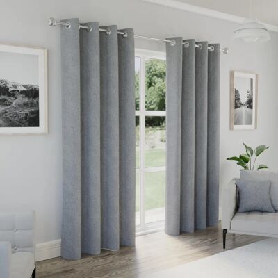 Austin - Thermal Eyelet - Grey - Blackout - Curtains Austin - Thermal Eyelet - Grey - Blackout - Curtains