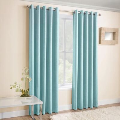 Vogue - Thermal Eyelet Blockout - Sky Blue - Curtains Vogue - Thermal Eyelet Blockout - Sky Blue - Curtains