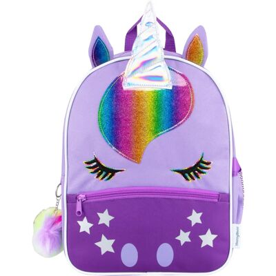 Harry Bear Rainbow Unicorn Backpack - Visage de licorne, Crin arc-en-ciel, Violet joli - Publicité Harry Bear Rainbow Unicorn Backpack - Visage de licorne, Crin arc-en-ciel, Violet joli - Publicité