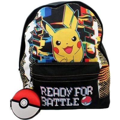 Sac à Dos Noir Pokémon - Sac d'École 40x32x12cm - Publicité Sac à Dos Noir Pokémon - Sac d'École 40x32x12cm - Publicité