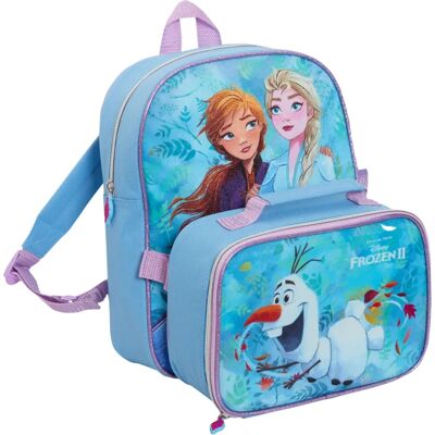 Conjunto Frozen 2, Mochila, Lancheira, Garrafa de Água - Para Meninas Conjunto Frozen 2, Mochila, Lancheira, Garrafa de Água - Para Meninas