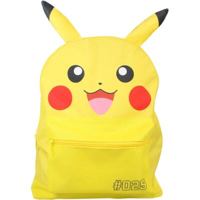 Mochila Pikachu Nintendo - Amarela, Bolsa escolar infantil, Orelhas 3D Mochila Pikachu Nintendo - Amarela, Bolsa escolar infantil, Orelhas 3D