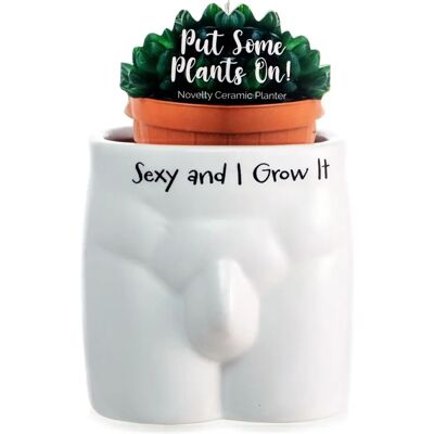 Boxer Gifts Mettez des plantes - Pot de fleurs amusant Boxer Gifts Mettez des plantes - Pot de fleurs amusant
