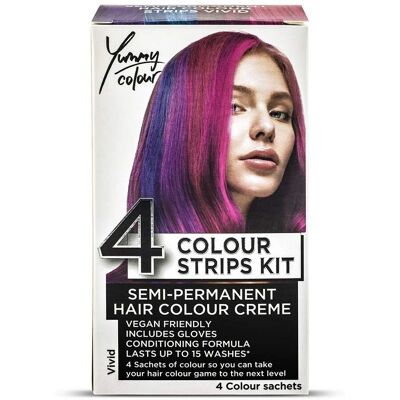 Stargazer Yummy Colour 4 Colour Strips Kit - Vivid - Hair Color Stargazer Yummy Colour 4 Colour Strips Kit - Vivid - Hair Color