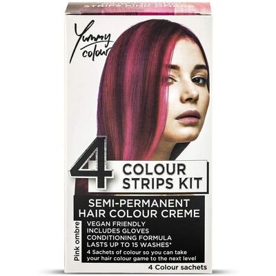 Stargazer Yummy Colour 4 Colour Strips Kit - Pink Ombr Stargazer Yummy Colour 4 Colour Strips Kit - Pink Ombr