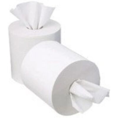 2Work 1-Ply Mini Centrefeed Roll - White - Paper Roll 2Work 1-Ply Mini Centrefeed Roll - White - Paper Roll