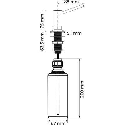 Franke - 119.0281.898 - 500 ml - oțel inoxidabil - Soap Dispenser Franke - 119.0281.898 - 500 ml - oțel inoxidabil - Soap Dispenser