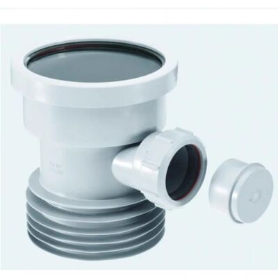 McAlpine Model DC1-GR-BO Grey 4/110mm Drain Connector with Boss - Drain Connector McAlpine Model DC1-GR-BO Grey 4/110mm Drain Connector with Boss - Drain Connector