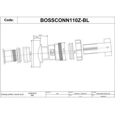 McAlpine - BOSSCONN110Z-BL - Grey - Pipe connector McAlpine - BOSSCONN110Z-BL - Grey - Pipe connector